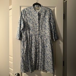 Tuckernuck Classic Blue Ditsy Shirt Dress